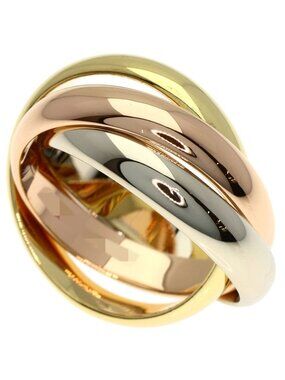 Cartier Trinity 48 Ring 18K Yellow Gold Pink White